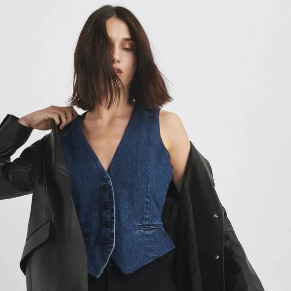 Rag & Bone Priya Denim Waistcoat